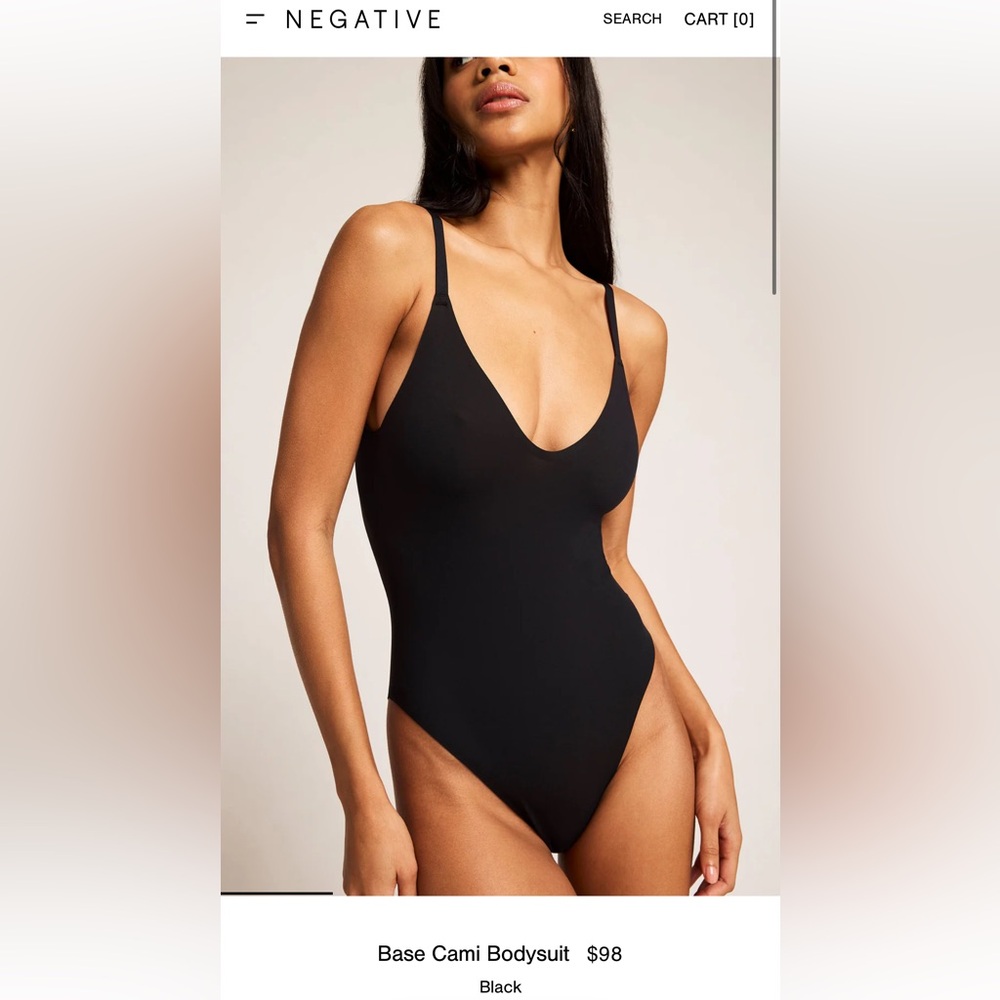 Negative underwear Base Cami Bodysuit Black XXL
